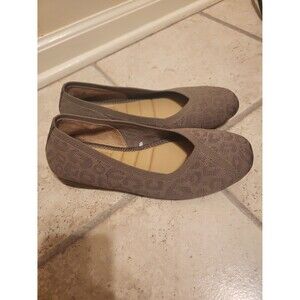 Cynthia Rowley "Haisley" Taupe Brown Leopard-Print Flats Size 9